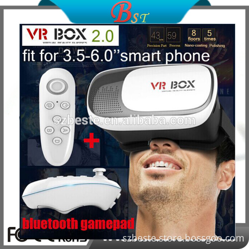 HOT! Virtual Reality glasses VR BOX 2.0 google cardboard fit for 3.5'' to 6'' cellphones